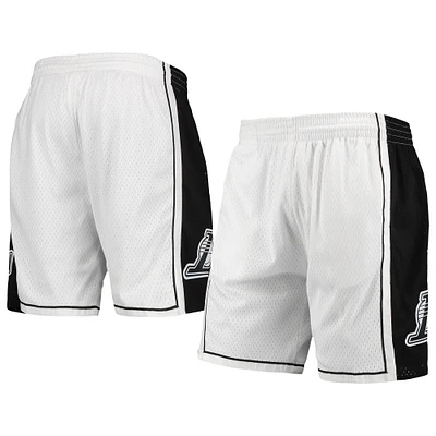 Men's Mitchell & Ness Los Angeles Lakers Hardwood Classics White Out Swingman Shorts