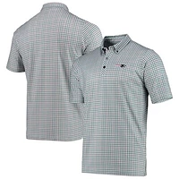 Men's Antigua Gray/Navy New England Patriots Deliver Button-Down Polo