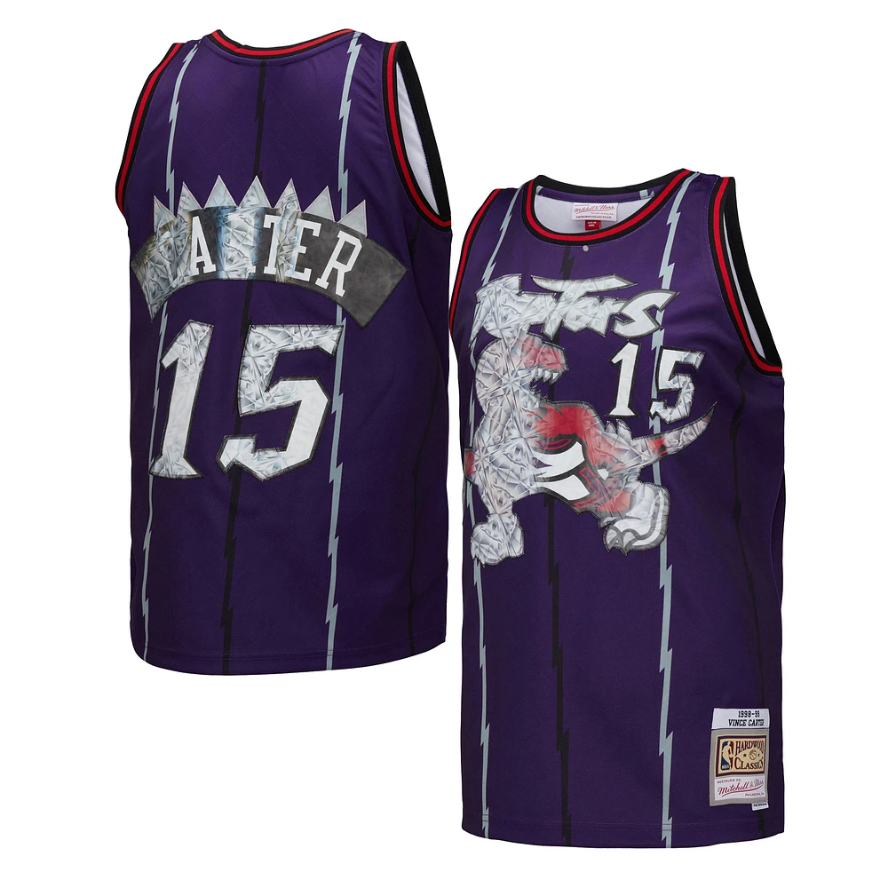 Men's Mitchell & Ness Vince Carter Purple Toronto Raptors 1998/99 Hardwood Classics 75th Anniversary Diamond Swingman - Jersey