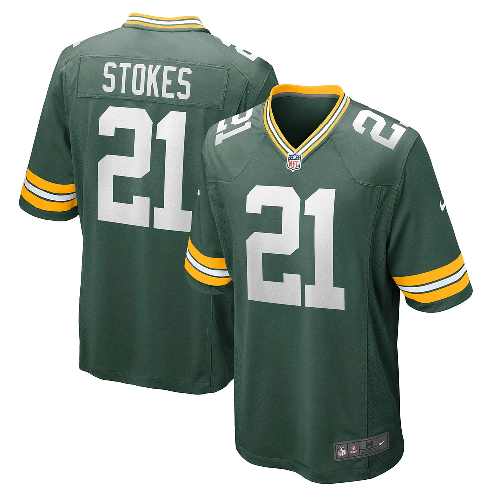 Men's Nike Eric Stokes Green Bay Packers Player Game Jersey