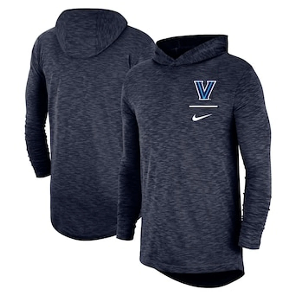 Men's Nike Navy Villanova Wildcats Slub Performance Long Sleeve Hoodie T-Shirt