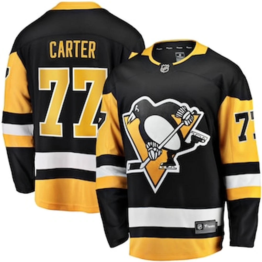 Men's Fanatics Jeff Carter Black Pittsburgh Penguins Home Breakaway Replica Jersey