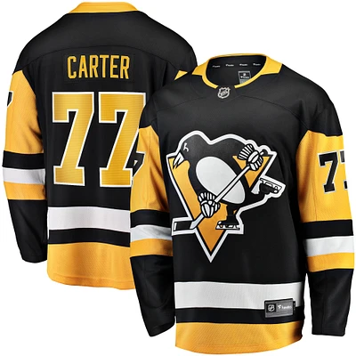 Men's Fanatics Jeff Carter Black Pittsburgh Penguins Home Breakaway Replica Jersey