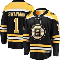 Men's Fanatics Jeremy Swayman Black Boston Bruins Home Breakaway Replica Jersey