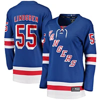 Women's Fanatics Ryan Lindgren Blue New York Rangers  Home Breakaway Jersey