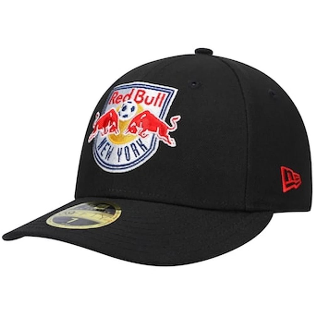 Men's New Era Black York Red Bulls Primary Logo Low Profile 59FIFTY Fitted Hat