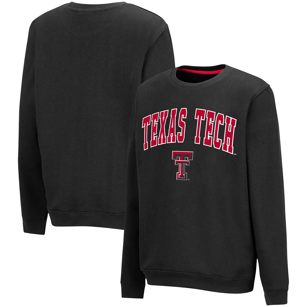 Youth Colosseum Black Texas Tech Red Raiders Campus Pullover Sweatshirt