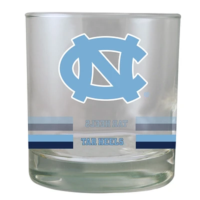 North Carolina Tar Heels 10oz. Banded Rocks Glass