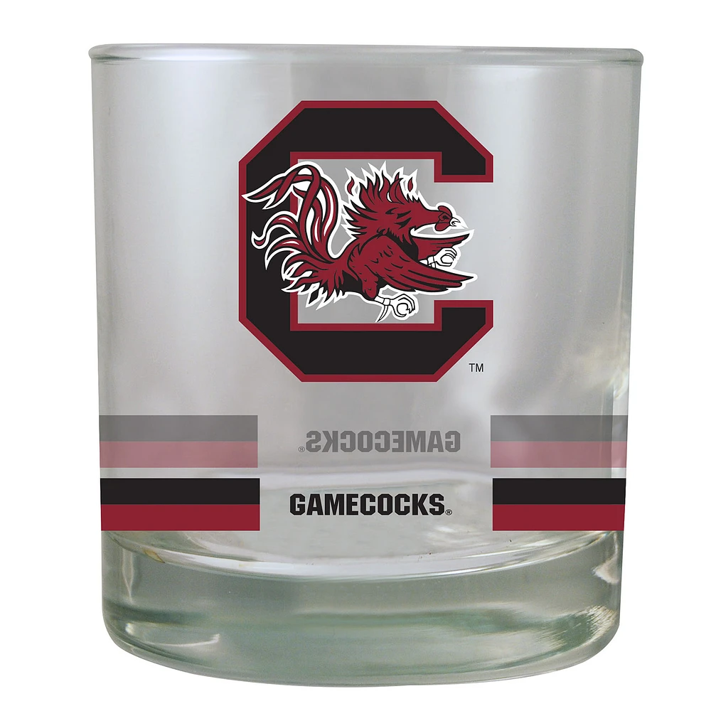 South Carolina Gamecocks 10oz. Banded Rocks Glass