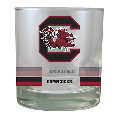 South Carolina Gamecocks 10oz. Banded Rocks Glass