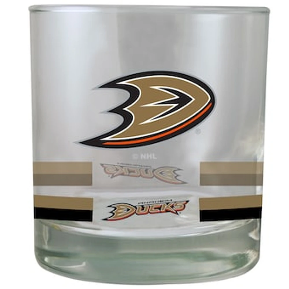 Anaheim Ducks 10oz. Banded Rocks Glass