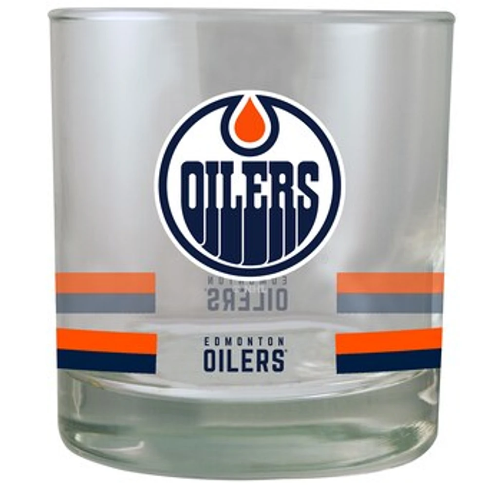 Edmonton Oilers 10oz. Banded Rocks Glass