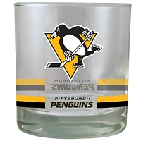 Pittsburgh Penguins 10oz. Banded Rocks Glass