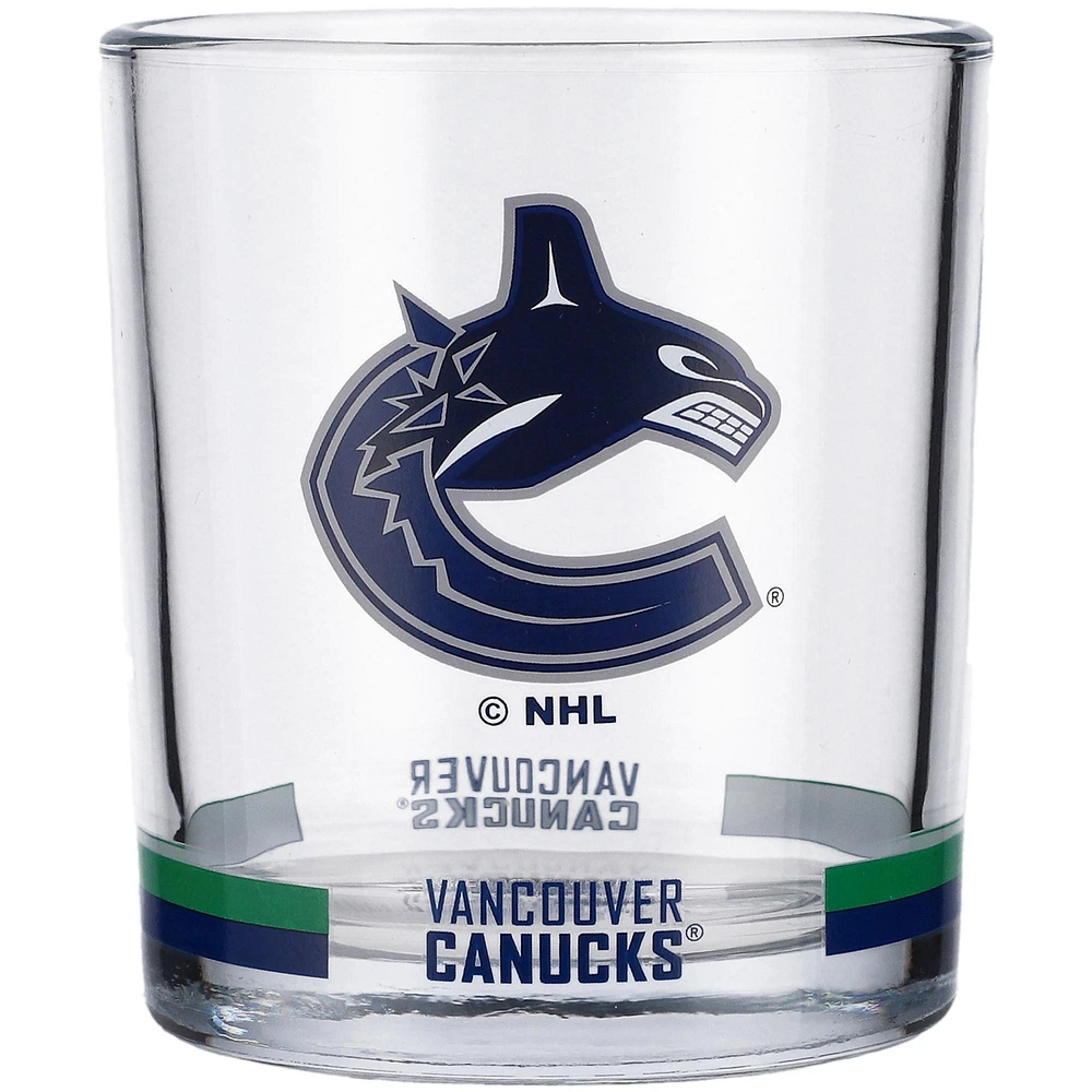 Vancouver Canucks 10oz. Banded Rocks Glass