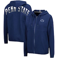 Women's Colosseum Navy Penn State Nittany Lions Two-Hit Full-Zip Hoodie