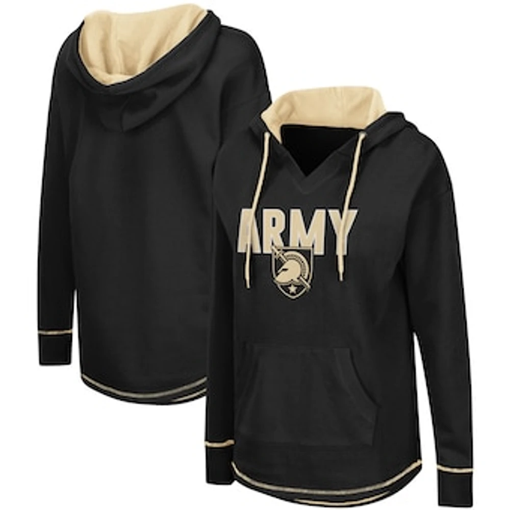 Women's Colosseum Black Army Knights Tunic Pullover Hoodie