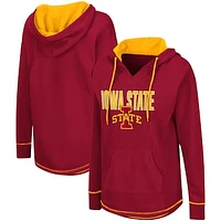 Women's Colosseum Cardinal Iowa State Cyclones Tunic Pullover Hoodie