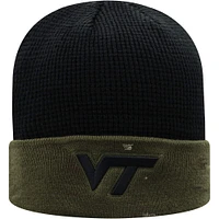 Men's Top of the World Olive/Black Virginia Tech Hokies OHT Military Appreciation Skully Cuffed Knit Hat