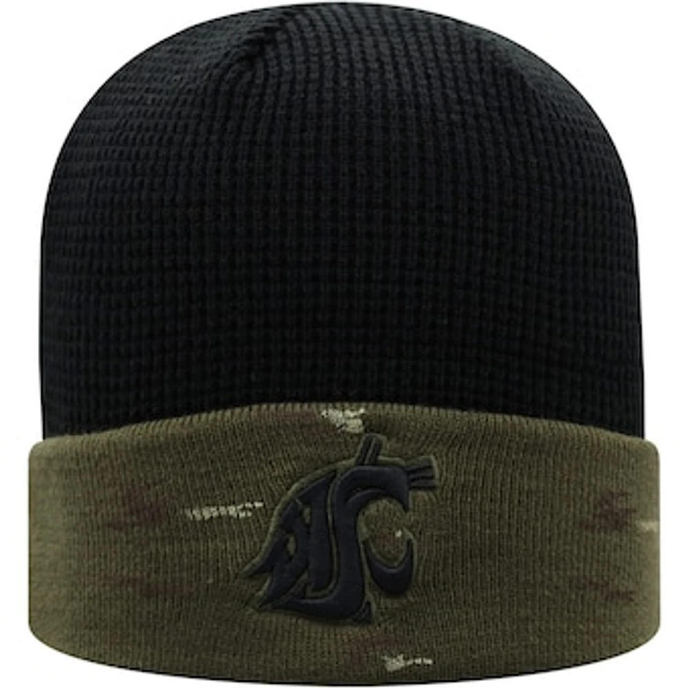 Men's Top of the World Olive/Black Washington State Cougars OHT Military Appreciation Skully Cuffed Knit Hat