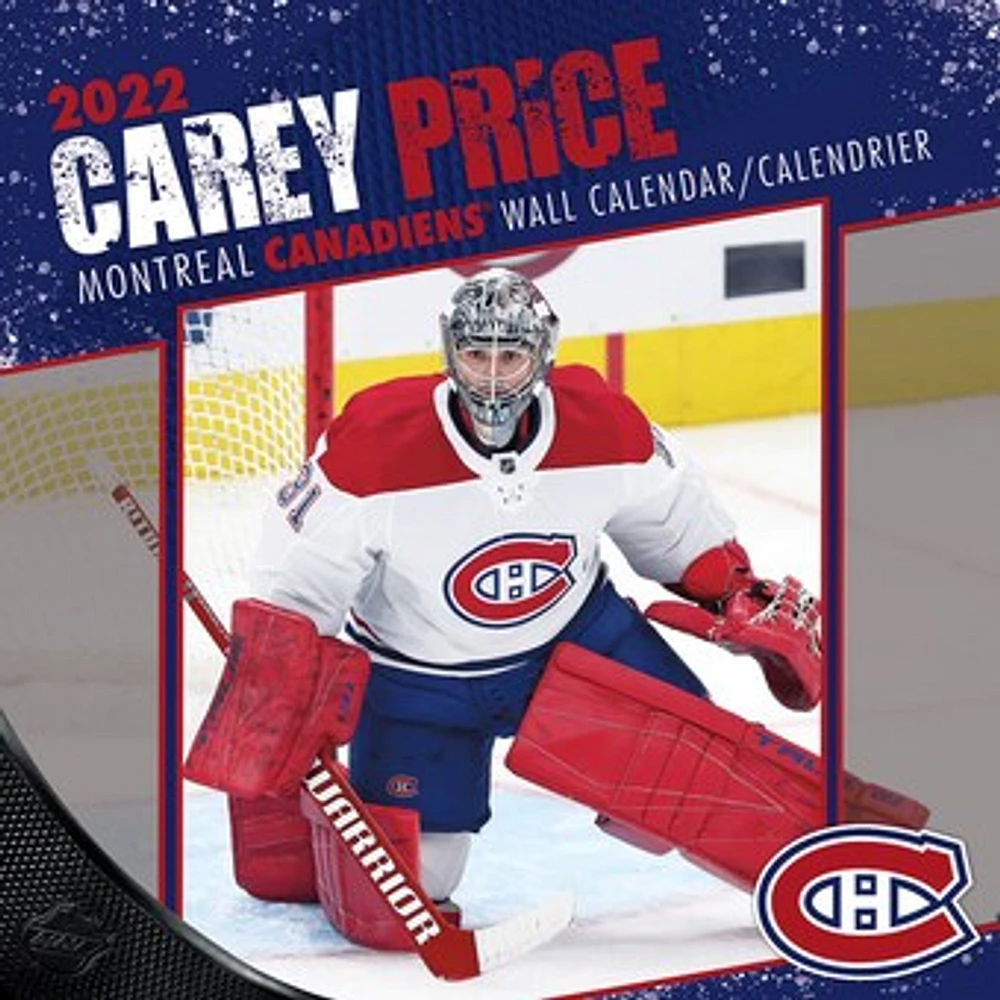 Carey Price Montreal Canadiens 2022 Player Wall Calendar