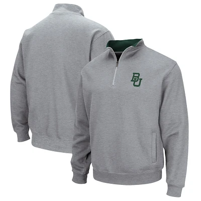 Men's Colosseum Heathered Gray Baylor Bears Tortugas Team Logo Quarter-Zip Jacket