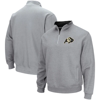 Men's Colosseum Heathered Gray Colorado Buffaloes Tortugas Team Logo Quarter-Zip Jacket