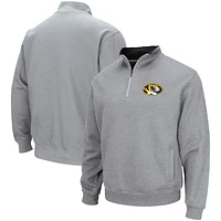 Men's Colosseum Heathered Gray Missouri Tigers Tortugas Team Logo Quarter-Zip Jacket