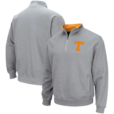 Men's Colosseum Heathered Gray Tennessee Volunteers Tortugas Team Logo Quarter-Zip Jacket