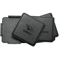 North Carolina Central Eagles 4-Pack Personalized Leather Coaster Set