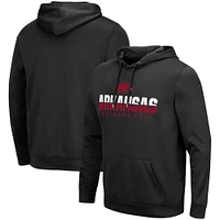 Men's Colosseum Black Arkansas Razorbacks Lantern Pullover Hoodie