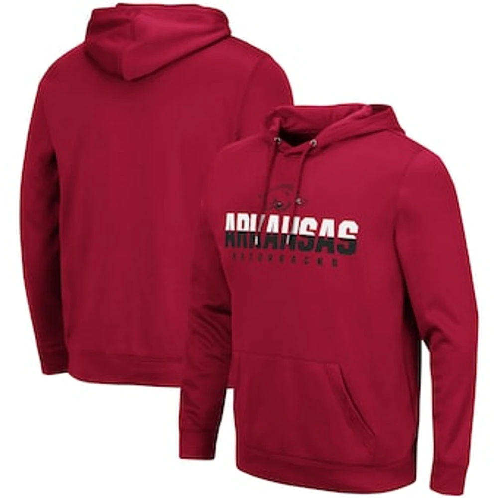 Men's Colosseum Cardinal Arkansas Razorbacks Lantern Pullover Hoodie