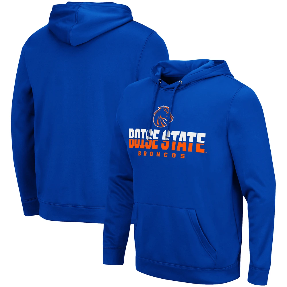 Men's Colosseum Royal Boise State Broncos Lantern Pullover Hoodie