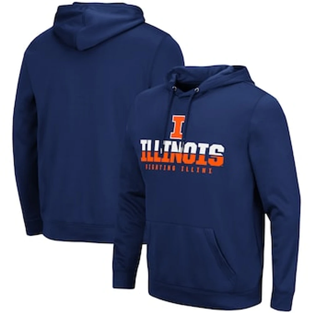 Men's Colosseum Navy Illinois Fighting Illini Lantern Pullover Hoodie