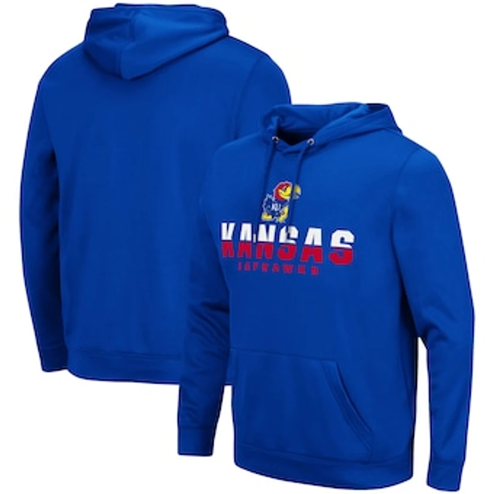 Men's Colosseum Royal Kansas Jayhawks Lantern Pullover Hoodie