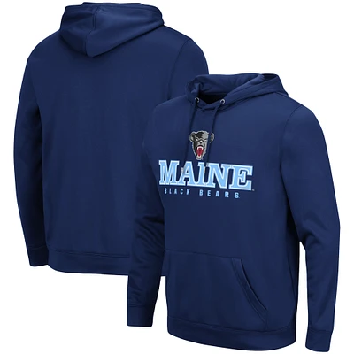 Men's Colosseum Navy Maine Black Bears Lantern Pullover Hoodie