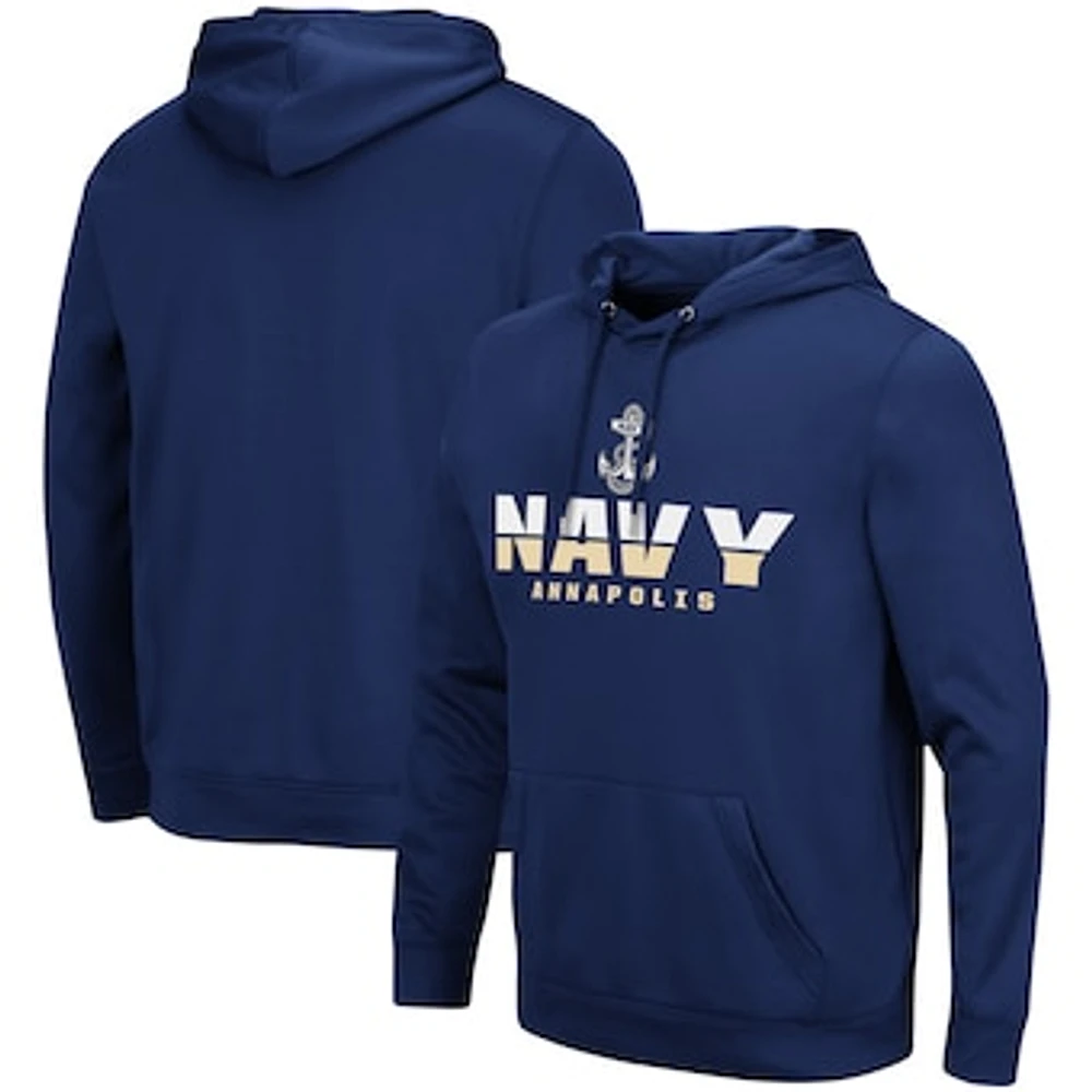 Men's Colosseum Navy Midshipmen Lantern Pullover Hoodie