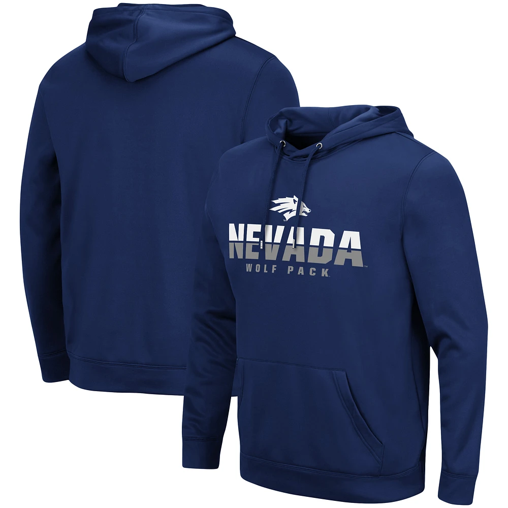 Men's Colosseum Navy Nevada Wolf Pack Lantern Pullover Hoodie