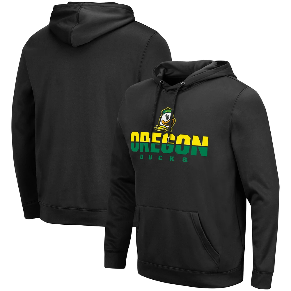 Men's Colosseum Black Oregon Ducks Lantern Pullover Hoodie