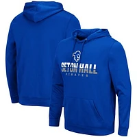 Men's Colosseum Blue Seton Hall Pirates Lantern Pullover Hoodie