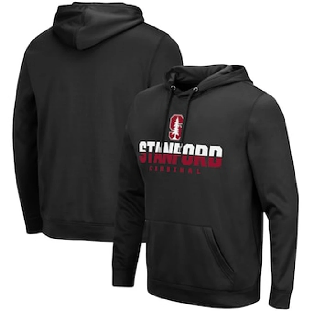 Men's Colosseum Black Stanford Cardinal Lantern Pullover Hoodie