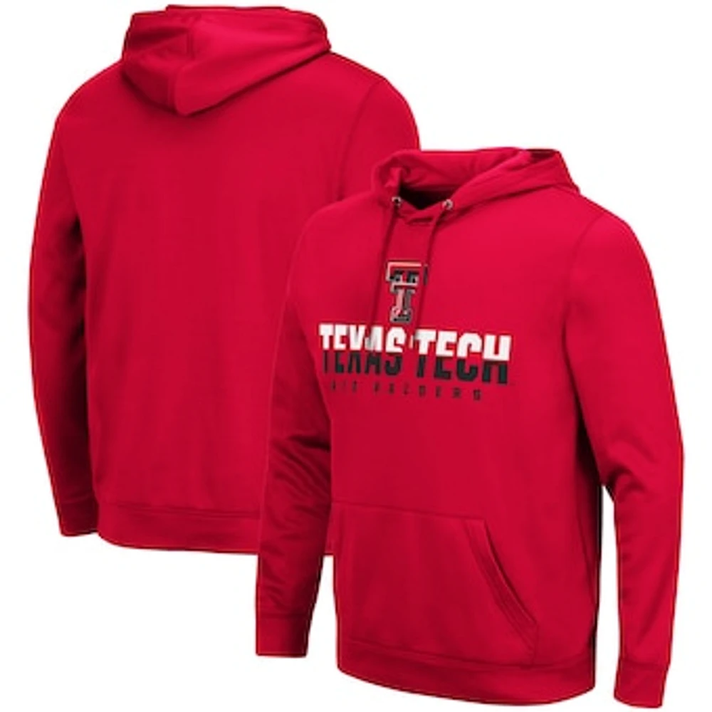 Men's Colosseum Red Texas Tech Red Raiders Lantern Pullover Hoodie