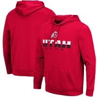 Men's Colosseum Red Utah Utes Lantern Pullover Hoodie