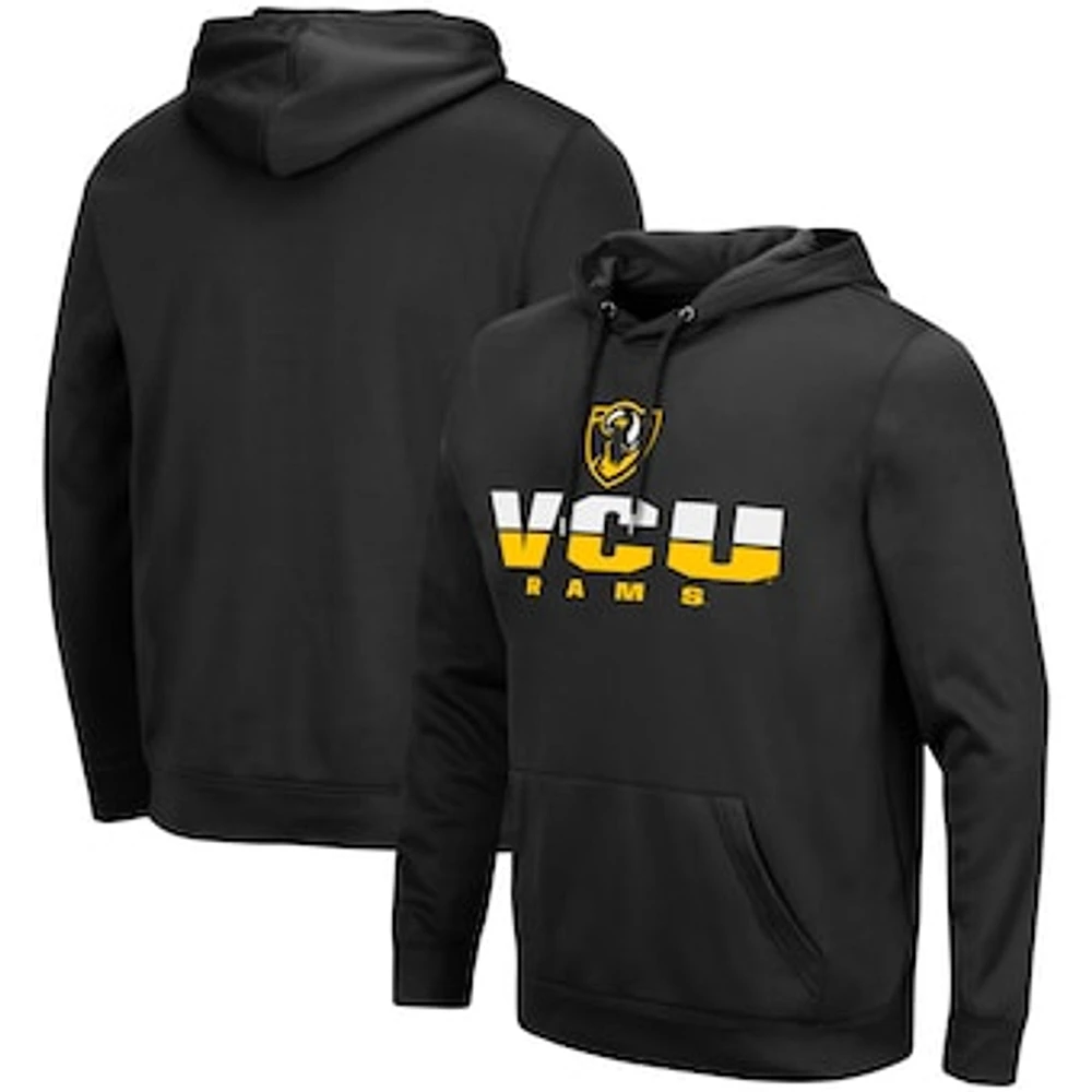 Men's Colosseum Black VCU Rams Lantern Pullover Hoodie