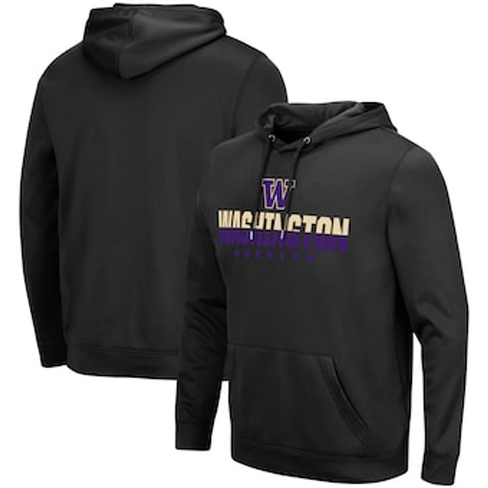 Men's Colosseum Black Washington Huskies Lantern Pullover Hoodie