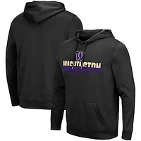 Men's Colosseum Black Washington Huskies Lantern Pullover Hoodie