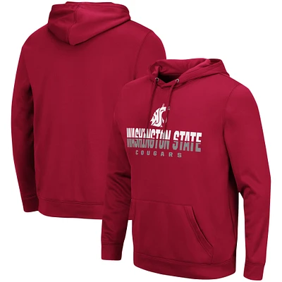 Men's Colosseum Crimson Washington State Cougars Lantern Pullover Hoodie