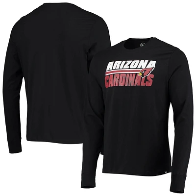 Men's '47 Black Arizona Cardinals Shadow Super Rival Long Sleeve T-Shirt