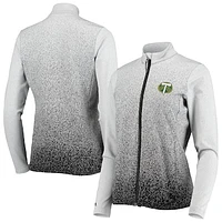 Women's Antigua White/Black Portland Timbers Guide Full-Zip Jacket