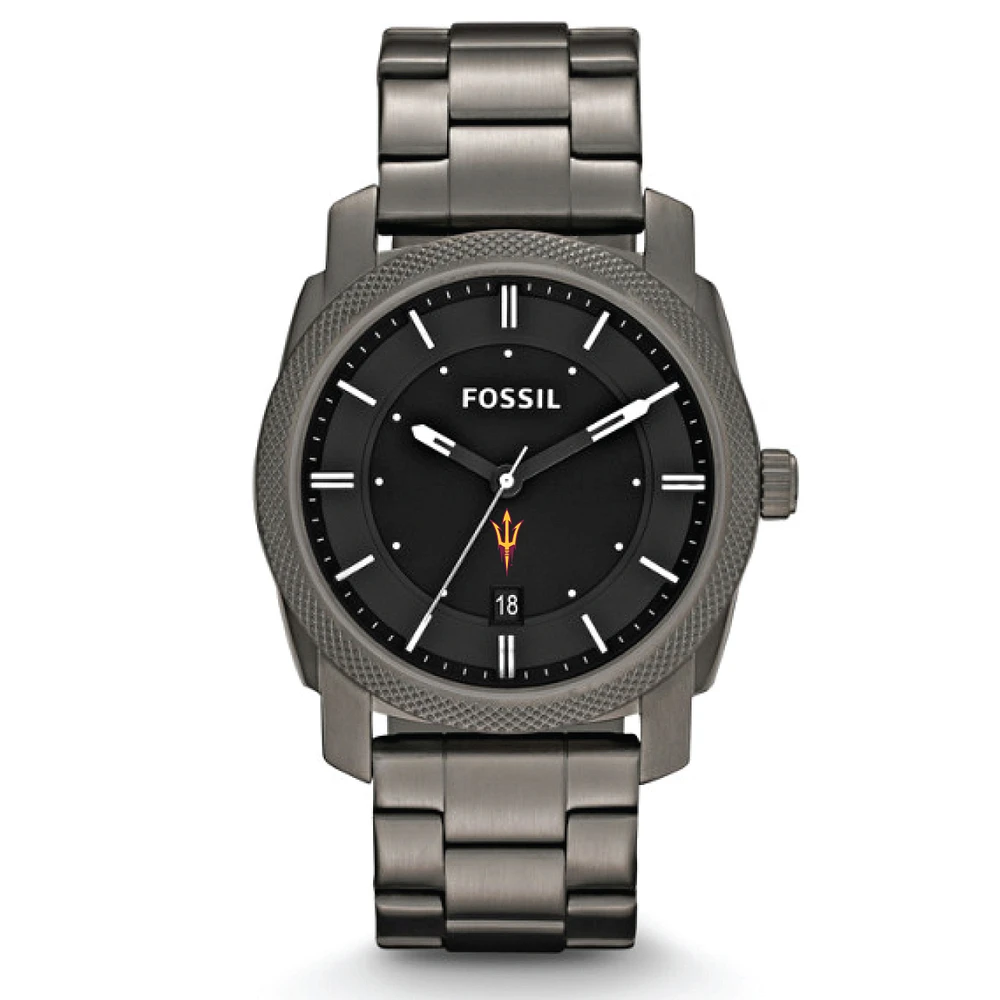 Fossil Arizona State Sun Devils Machine Smoke Stainless Steel Watch
