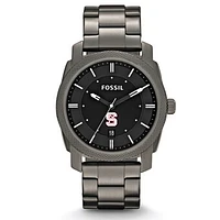 Fossil NC State Wolfpack Machine Smoke Stainless Steel Watch